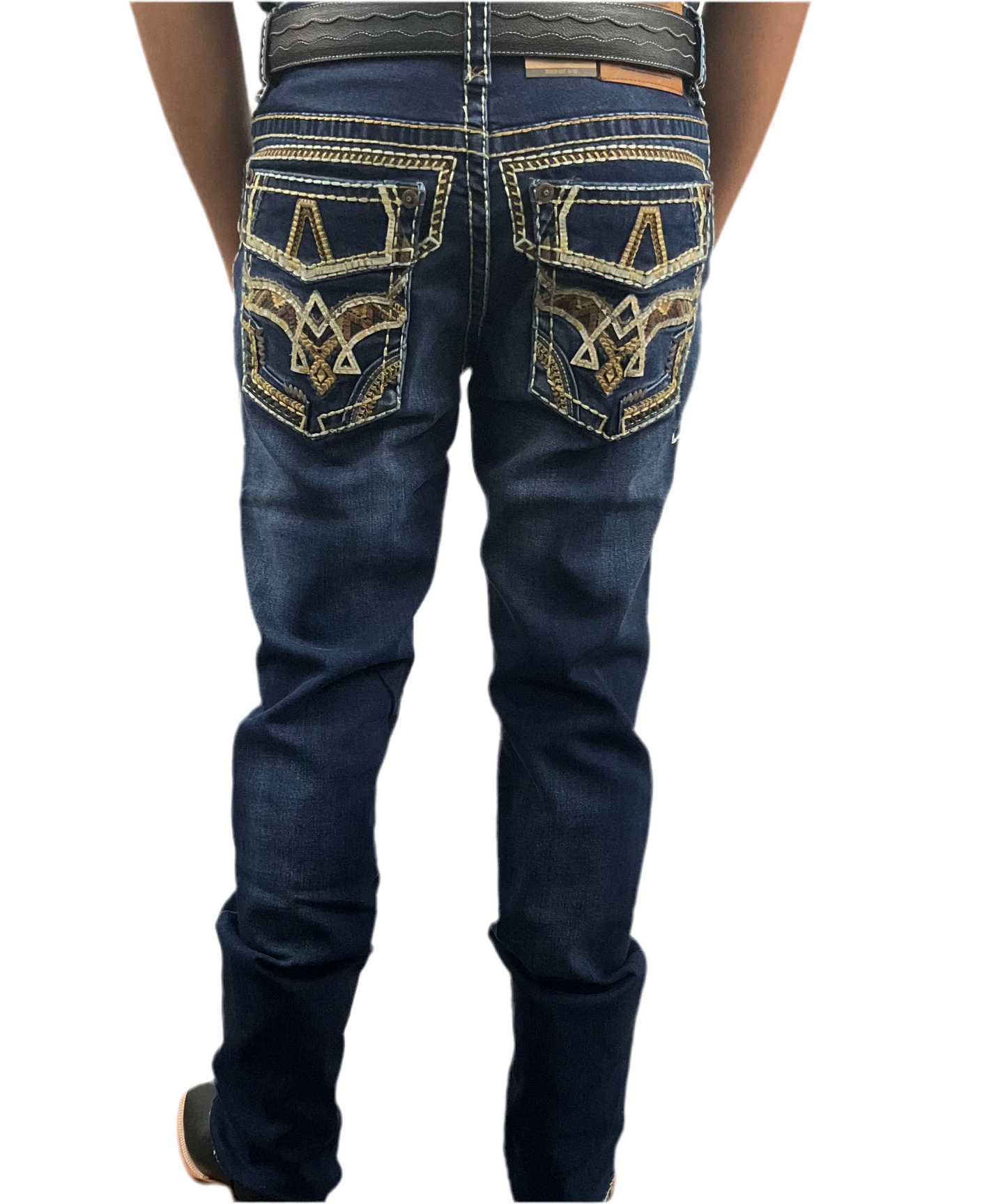 Montero Men’s Jean’s style MT-4637 dark blue ( doble costura ) modern boot