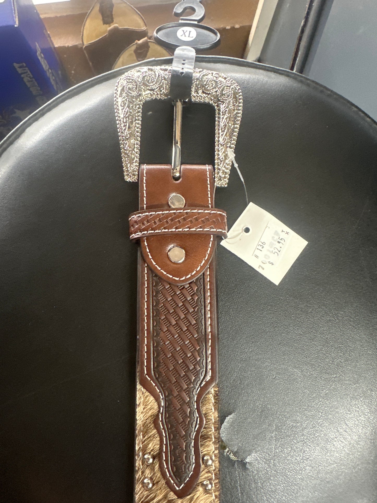 Western Belt Brown Leather