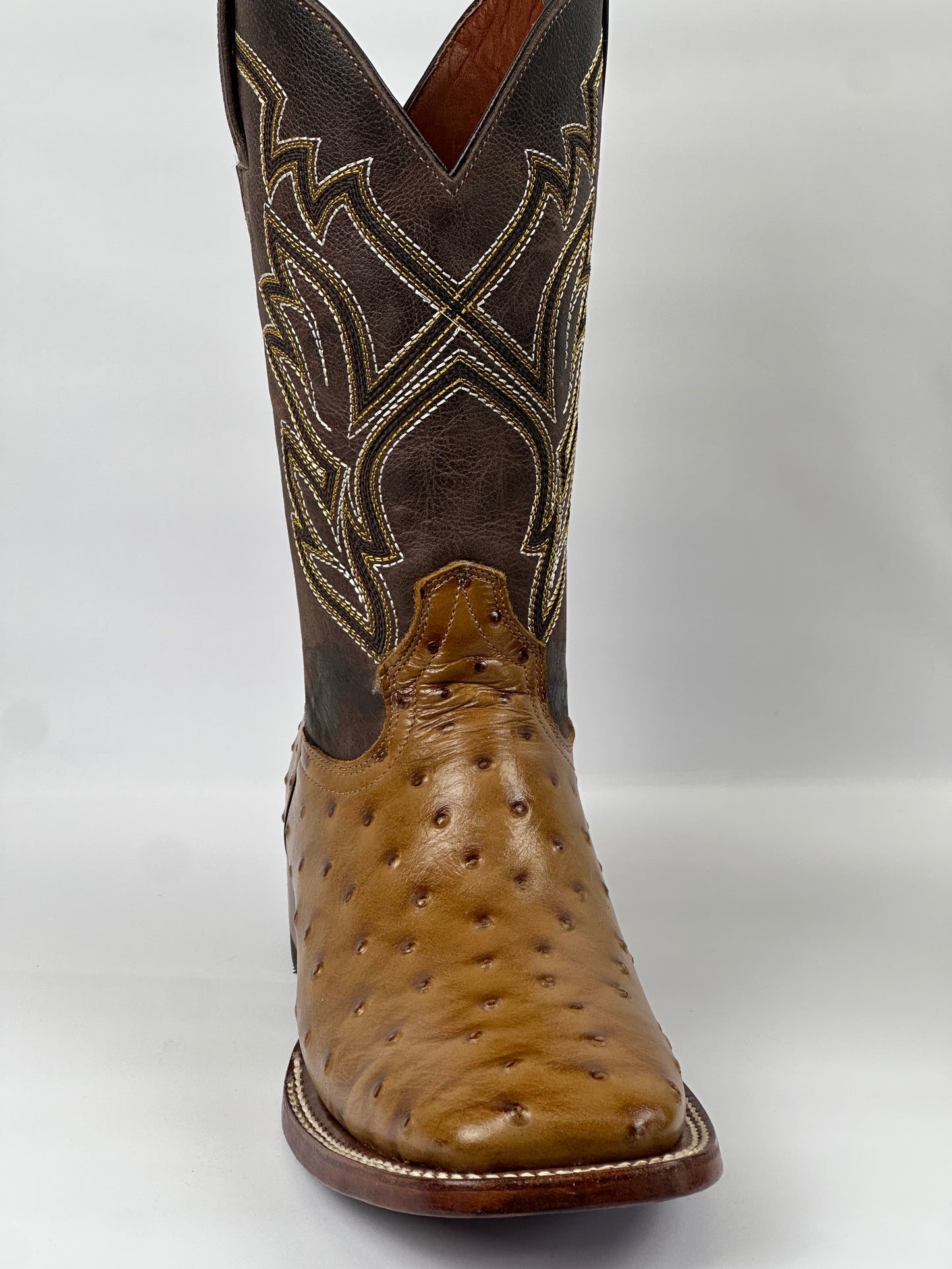 RDR African Ostrich Print Honey Men’s Western Boots