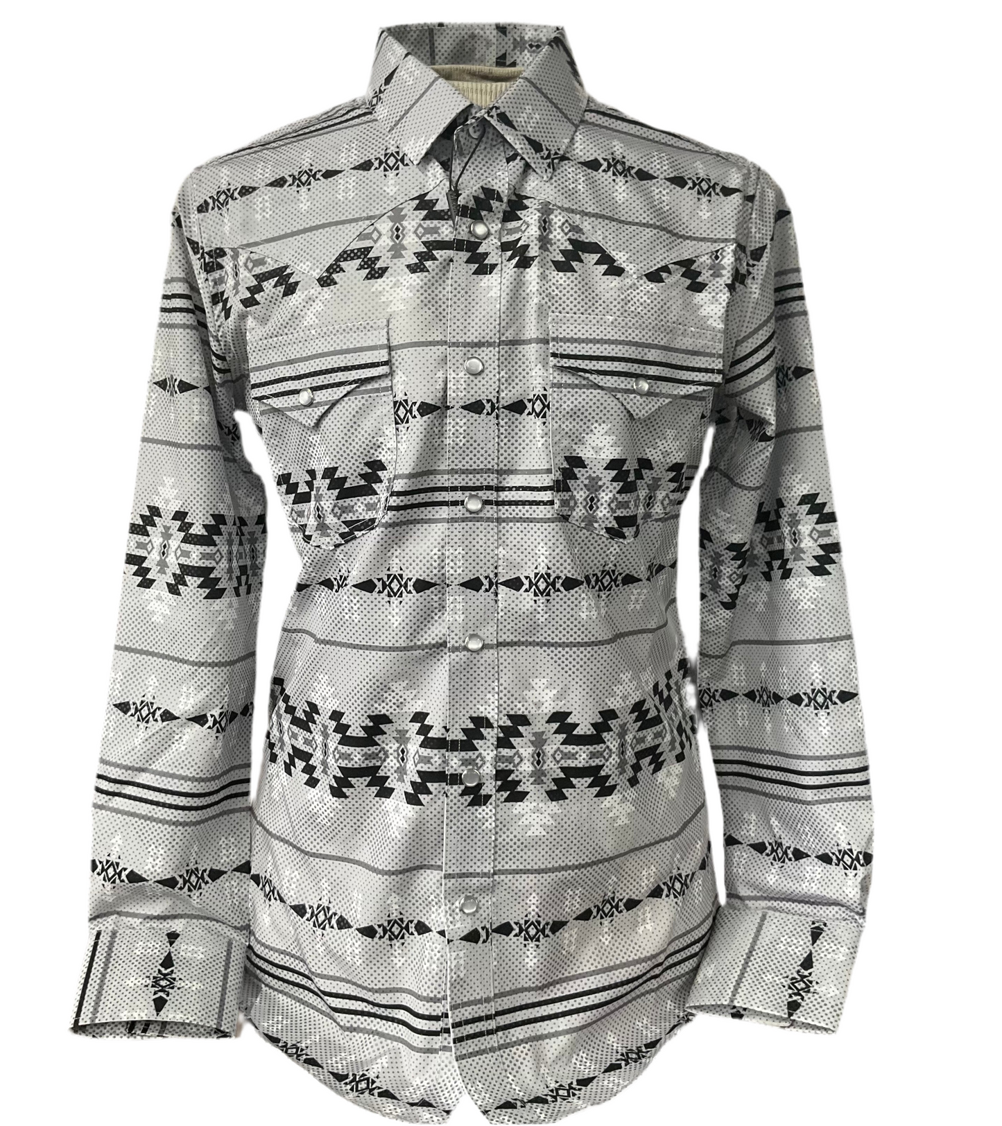 Montero Men Shirt style MT4025 Grey/ black ( camisa Montero de hombre Gris y negro de Broches ) modern fit