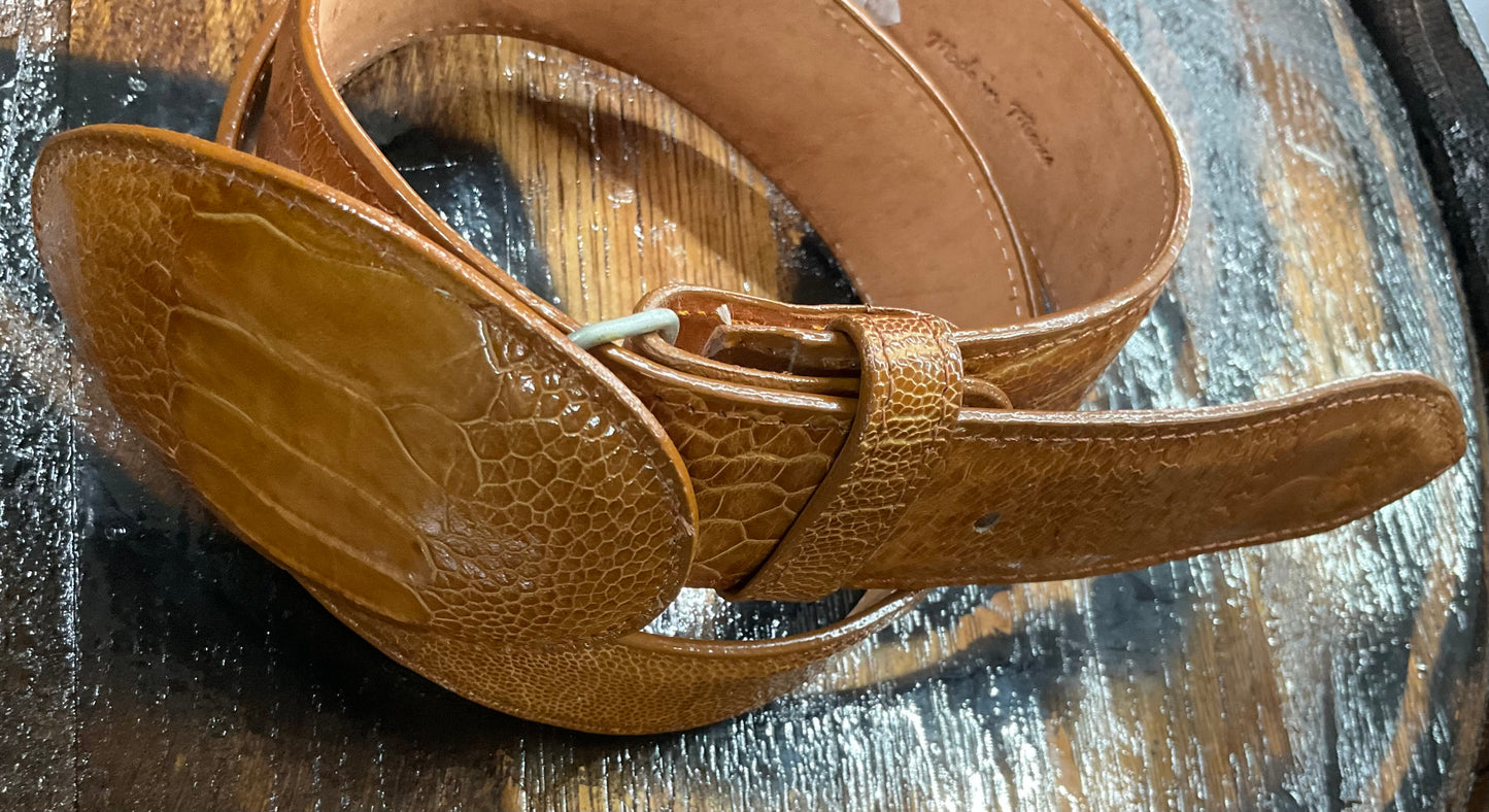 Ostrich Foot Exotic Belt