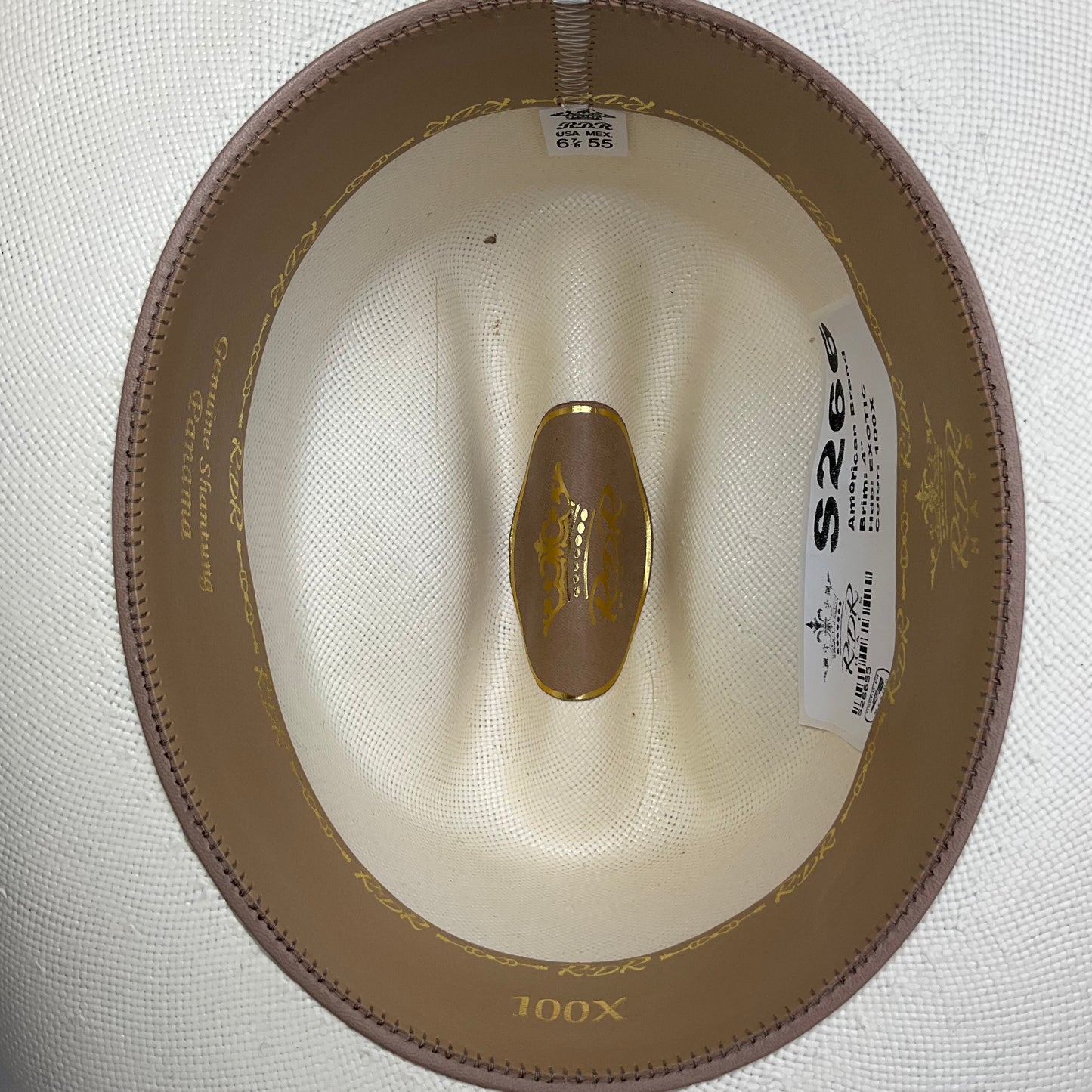 RDR American brand S266 men’s hat exotic 100x genuine shantung Panama