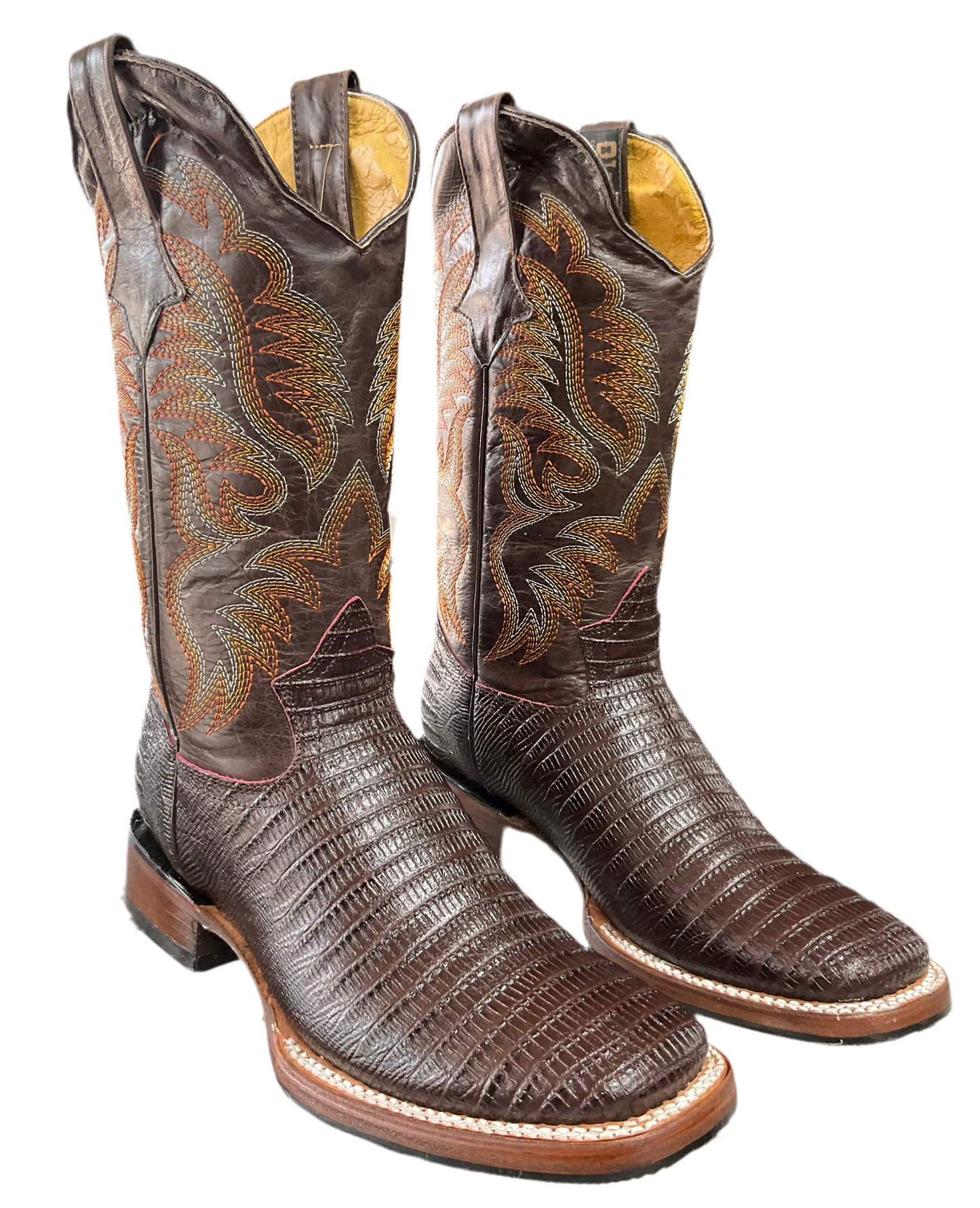 Men boots Ok corral print lizard brown rodeo