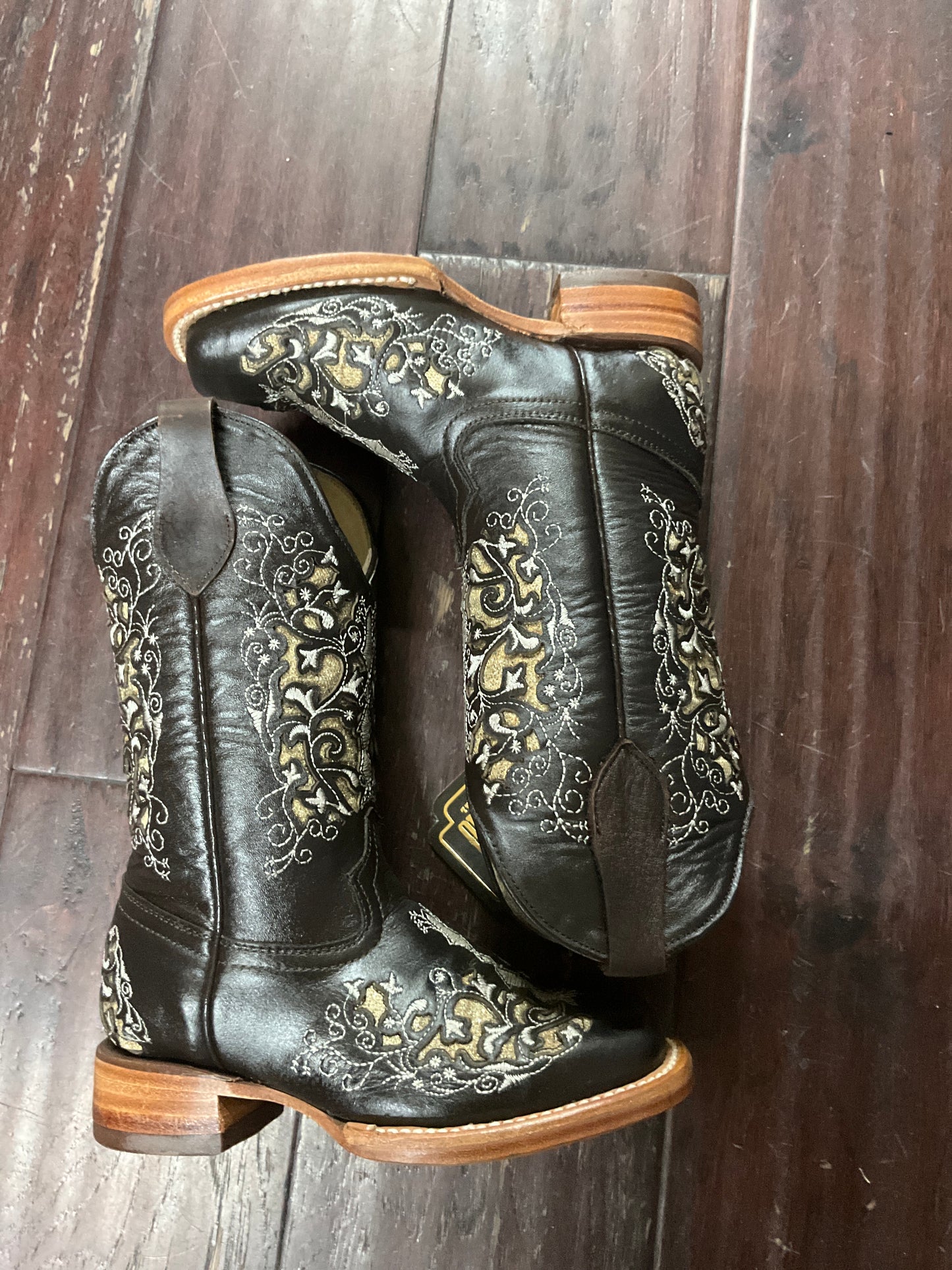 Nicasio girls boots Laser coquette brown / gold