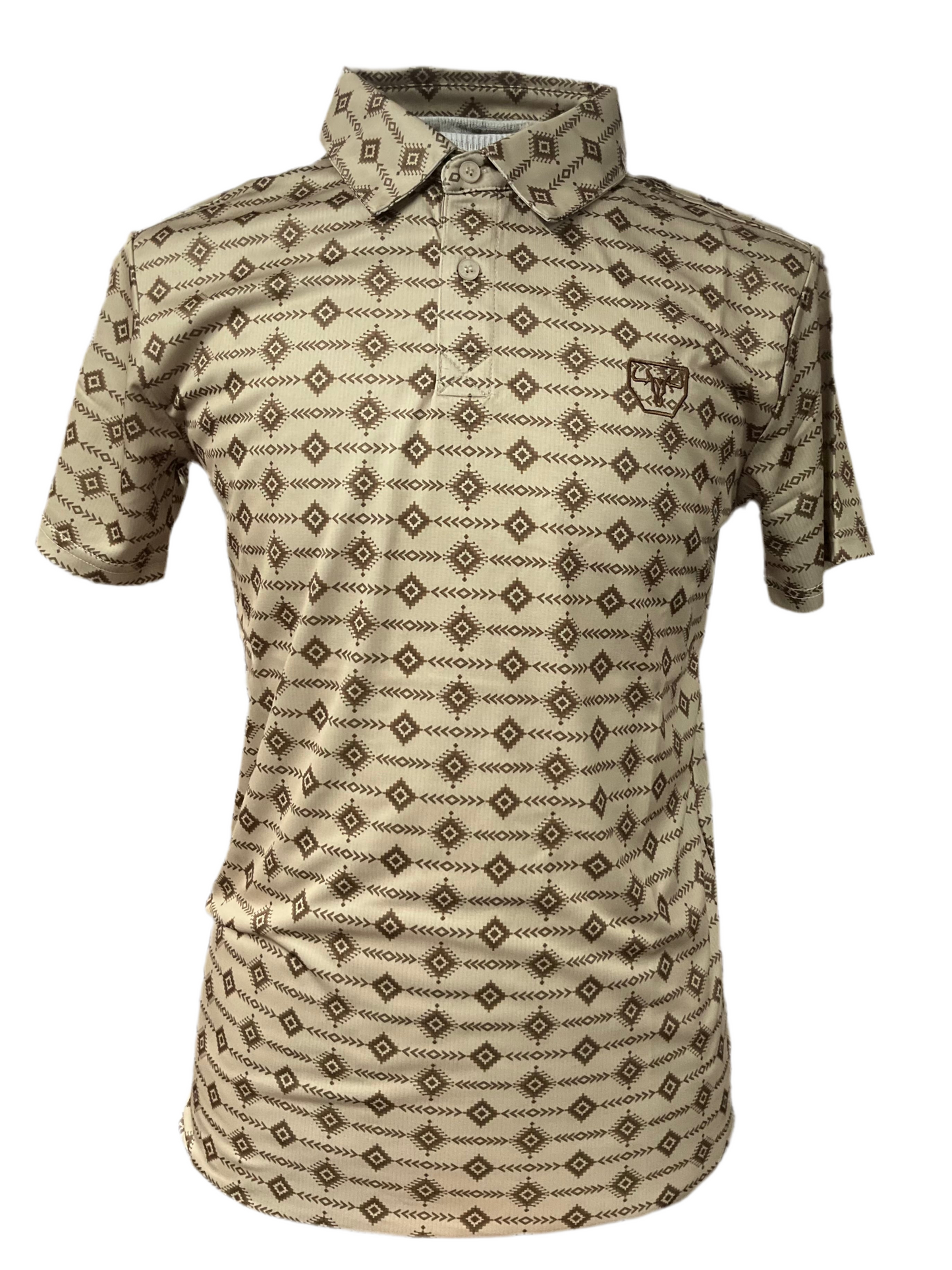 Platini Men’s polo PGP11009 Beige ( diseño de triángulo)
