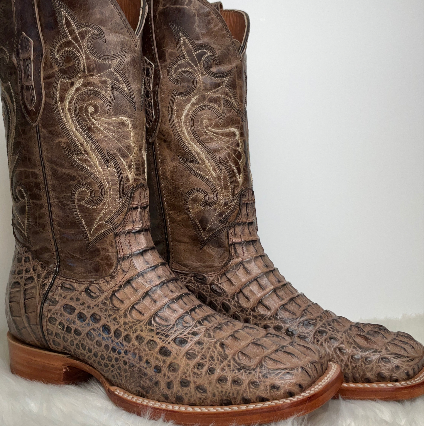 Exotic Caiman neck cigar black effect Men’s Boot.