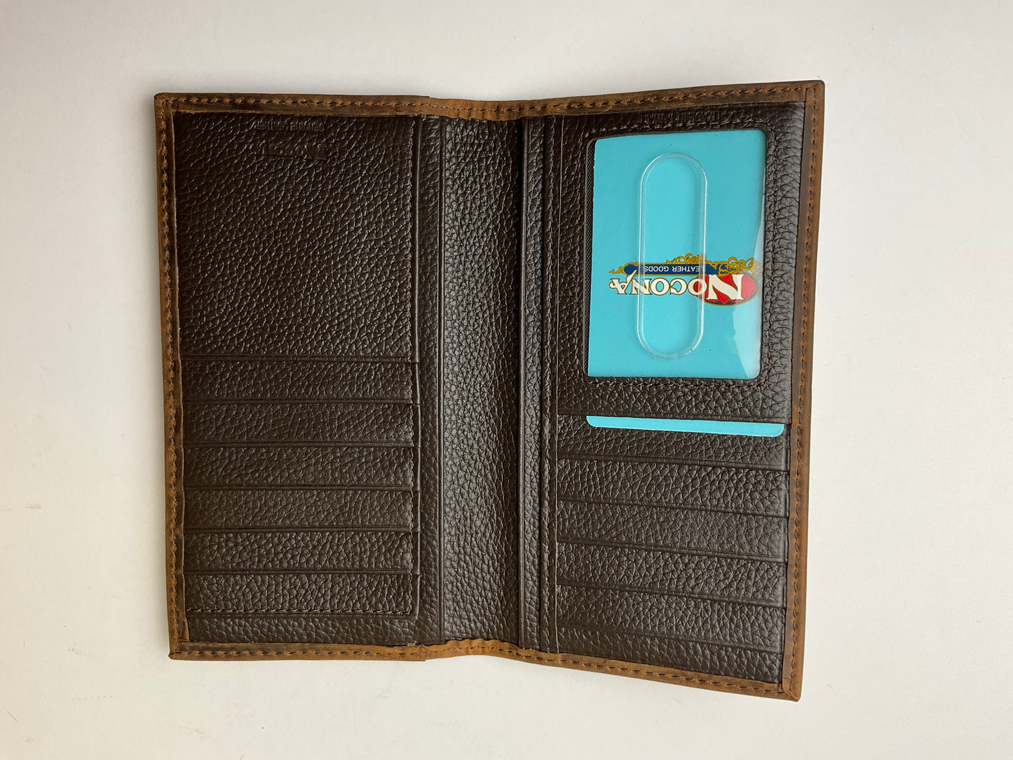 Nocona leather goods rodeo wallet checkbook cover mens
