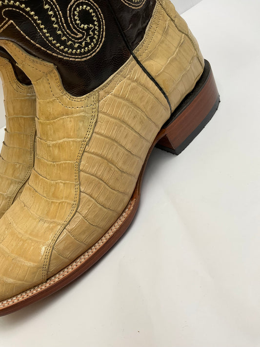 Alligator belly orix (panza pedaceria )stitching Arango exotic men boot pro-rodeo