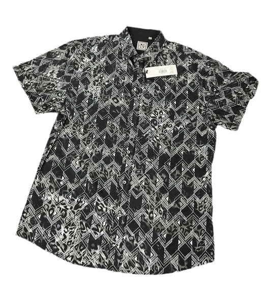De Niko Style:NK-986 Black/White Negra/Blanco Short Sleeve Manga Corta Mens Shirt (Camisa Caballero)