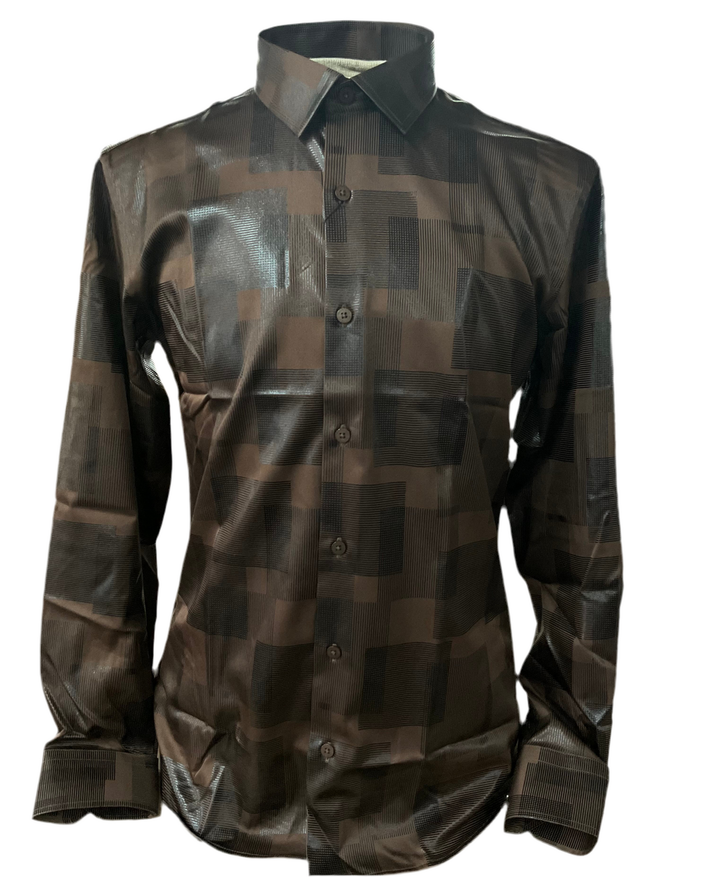 Montero Men Shirt style MT0821 Brown ( Camisa Montero de hombre cafe )