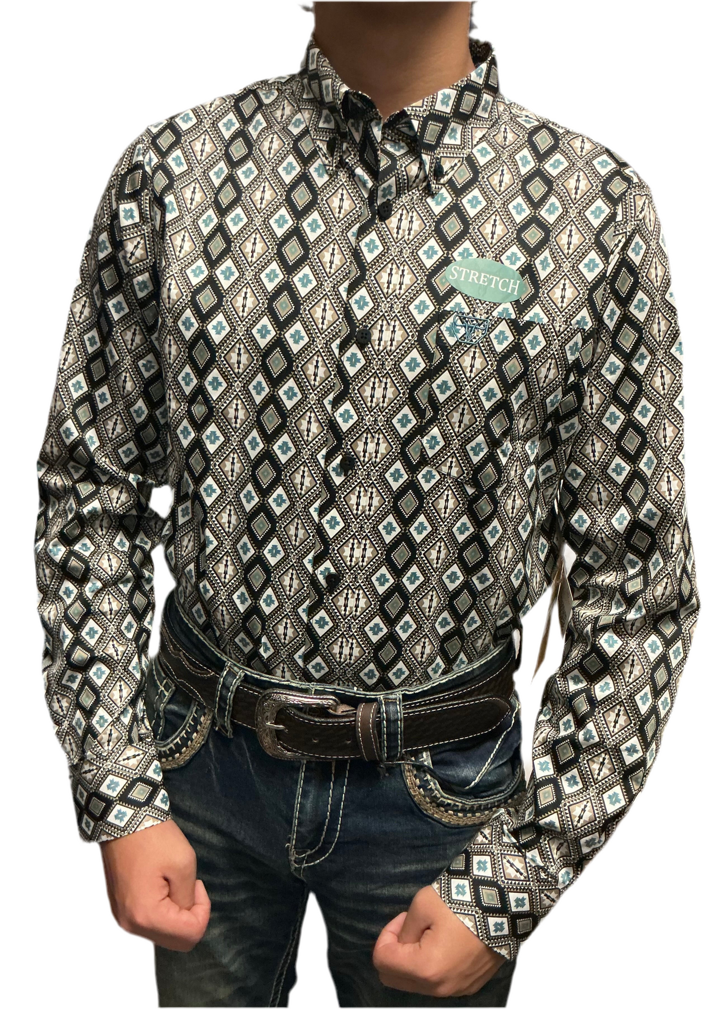 Platini Men’s Shirt CWL11064 black stretch ( camisa Platini de hombre )