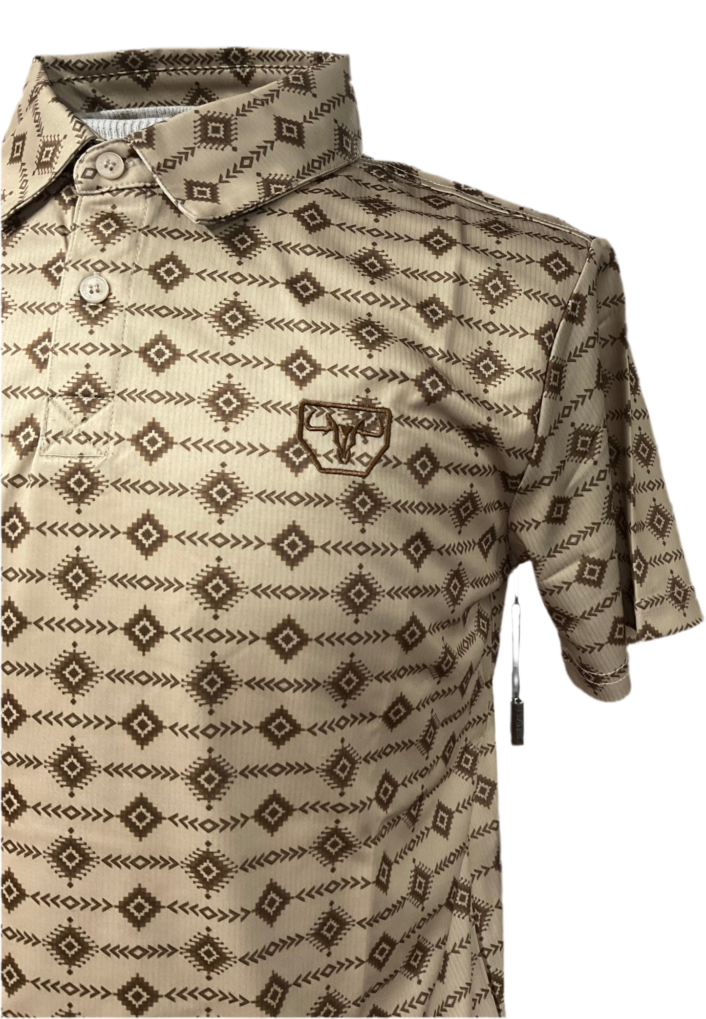 Platini Men’s polo PGP11009 Beige ( diseño de triángulo)