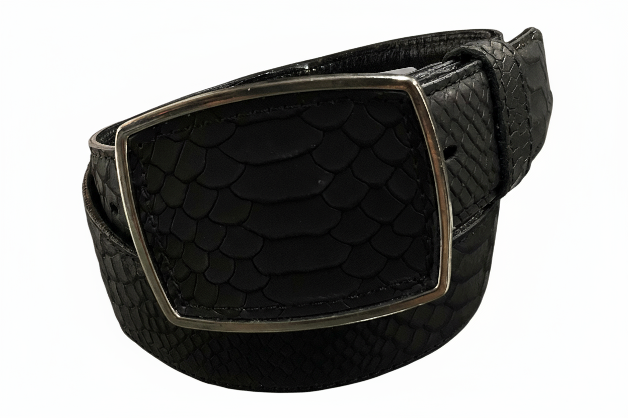 Python Imitation Men’s Black Belt