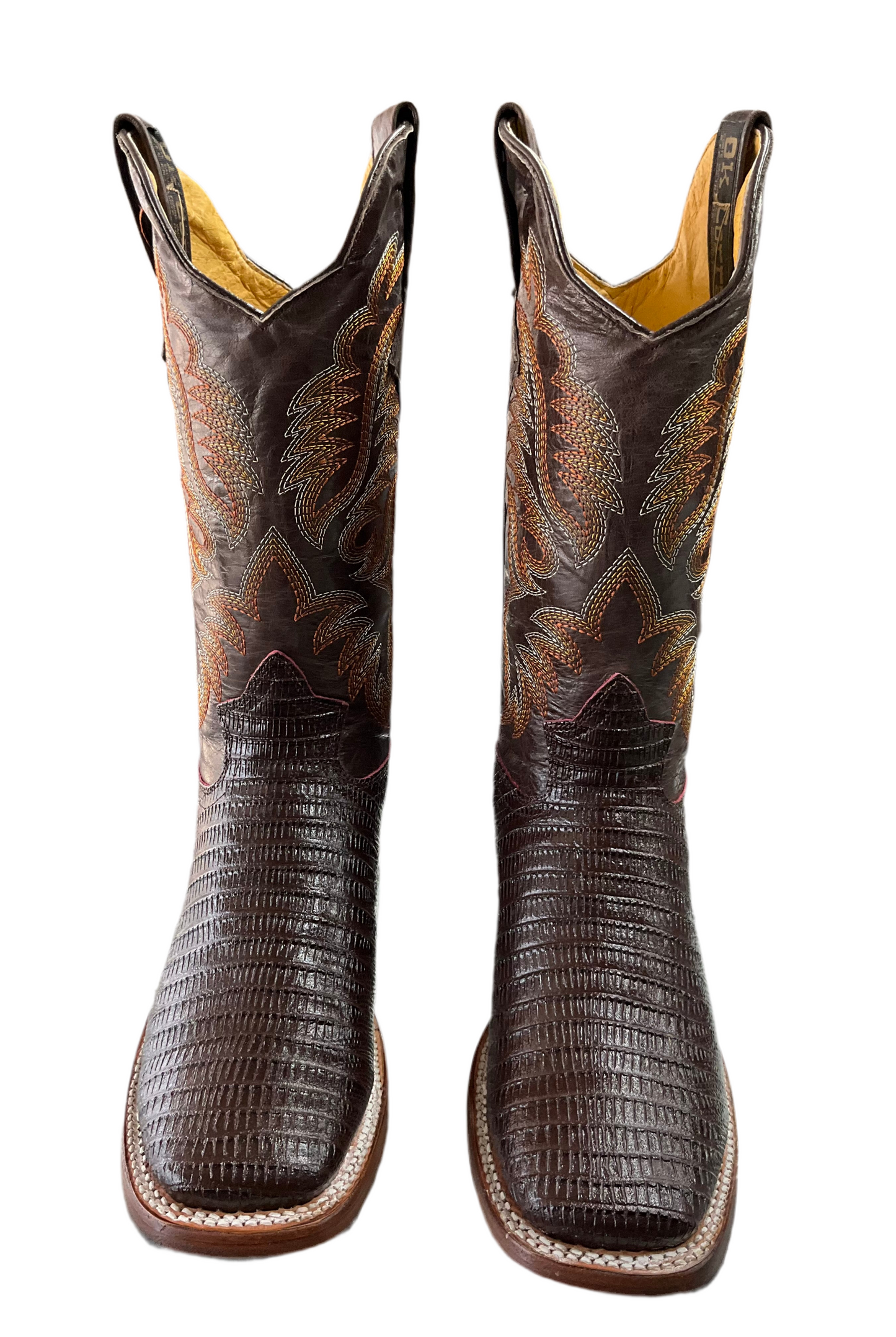 Men boots Ok corral print lizard brown rodeo