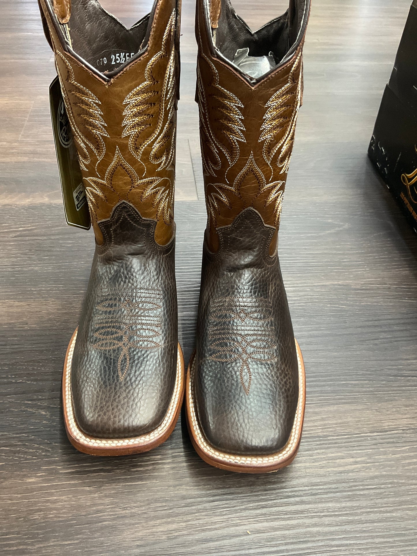 RDR men boots dark brown leather Pro-rodeo