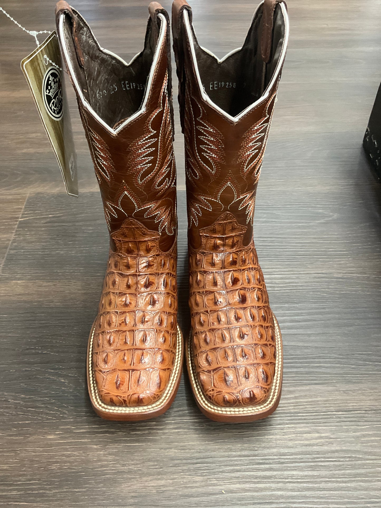 RDR men boots alligator print cognac pro-rodeo