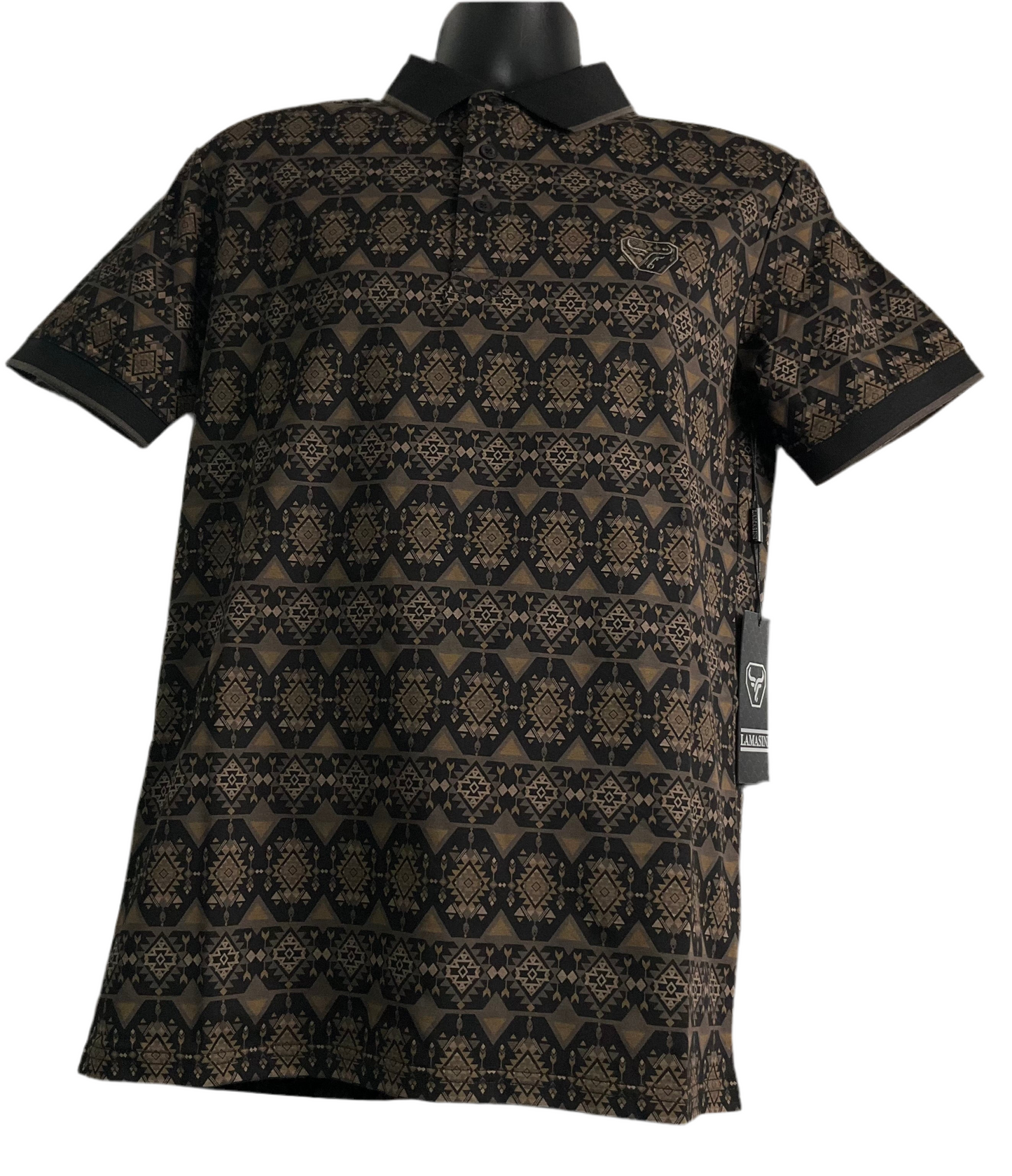 Men’s Polo Lamasini LAM28226 Black/Light brown Modern Fit
