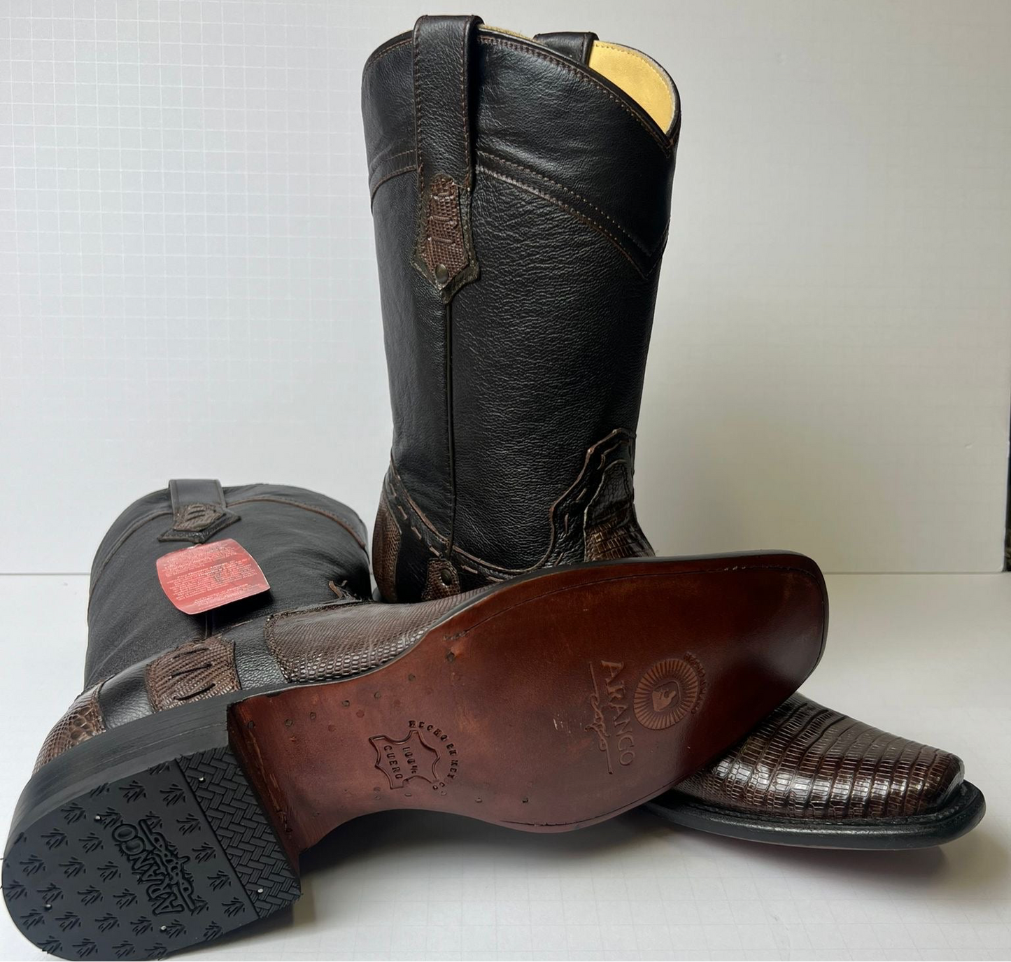 Tobacco lizard exotic boots.