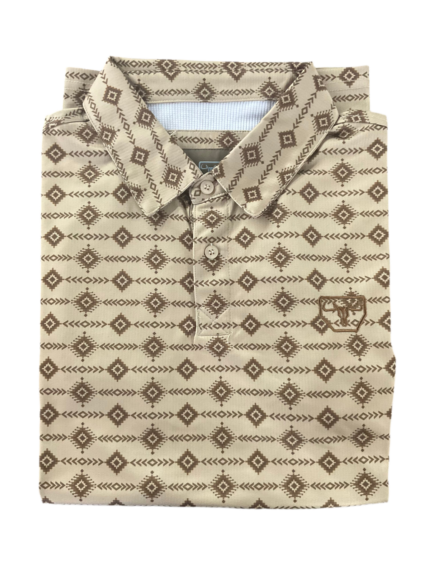 Platini Men’s polo PGP11009 Beige ( diseño de triángulo)