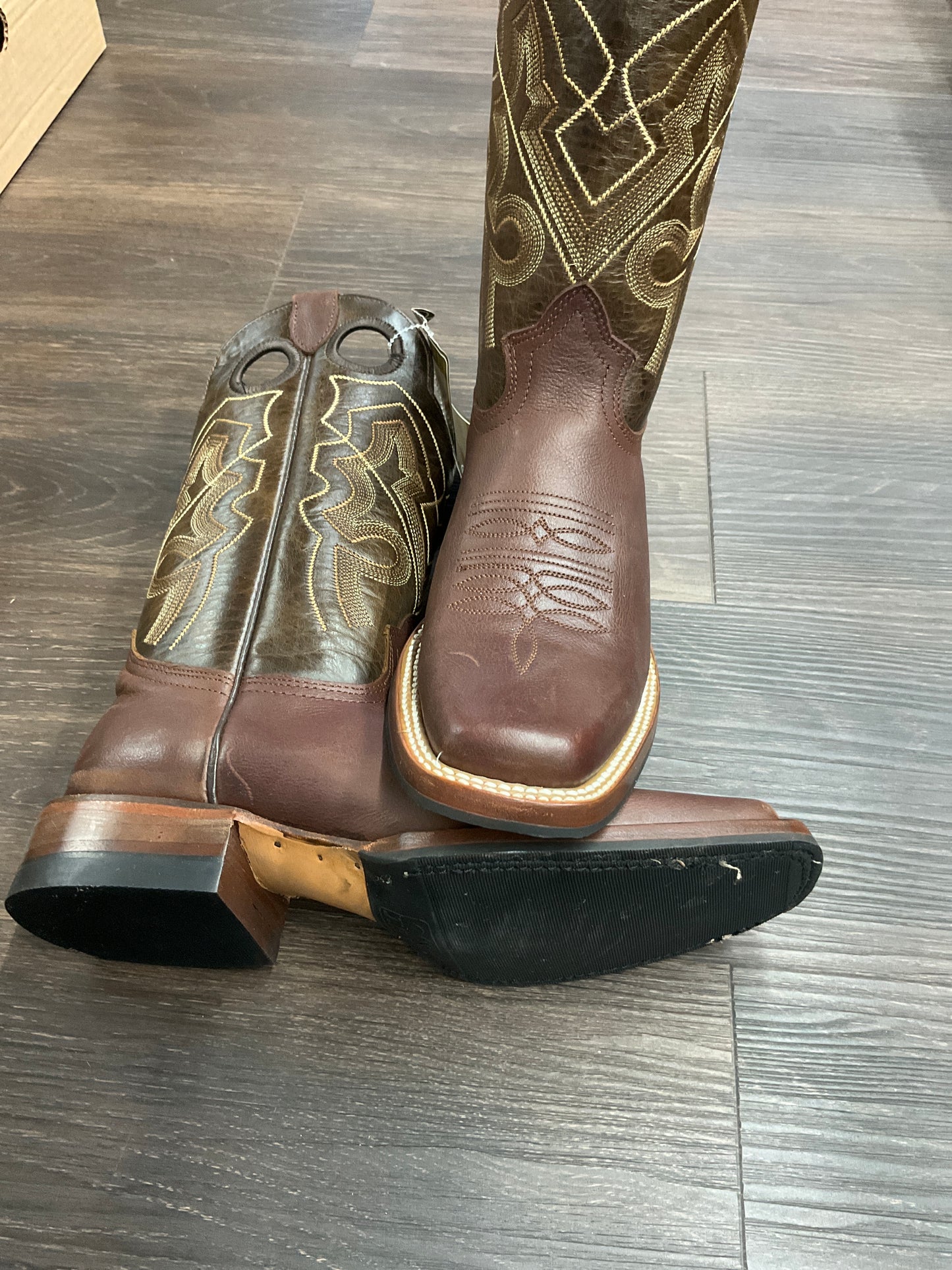 RDR men boots Dark Brown rodeo ( media suela de hule )
