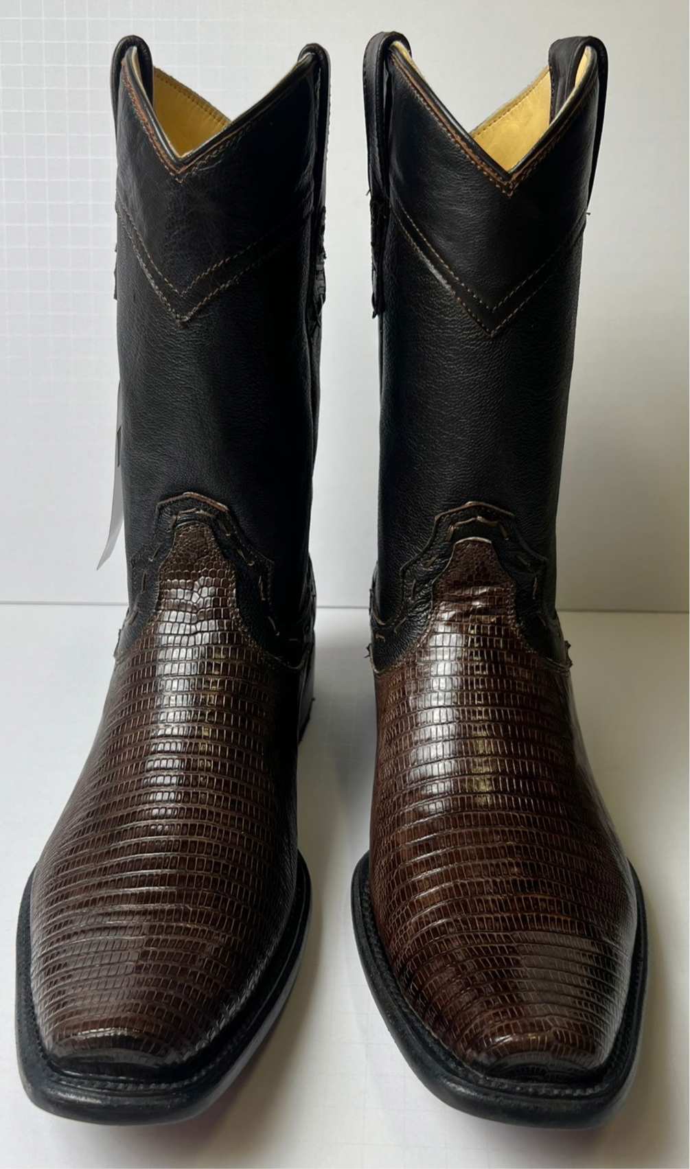 Tobacco lizard exotic boots.