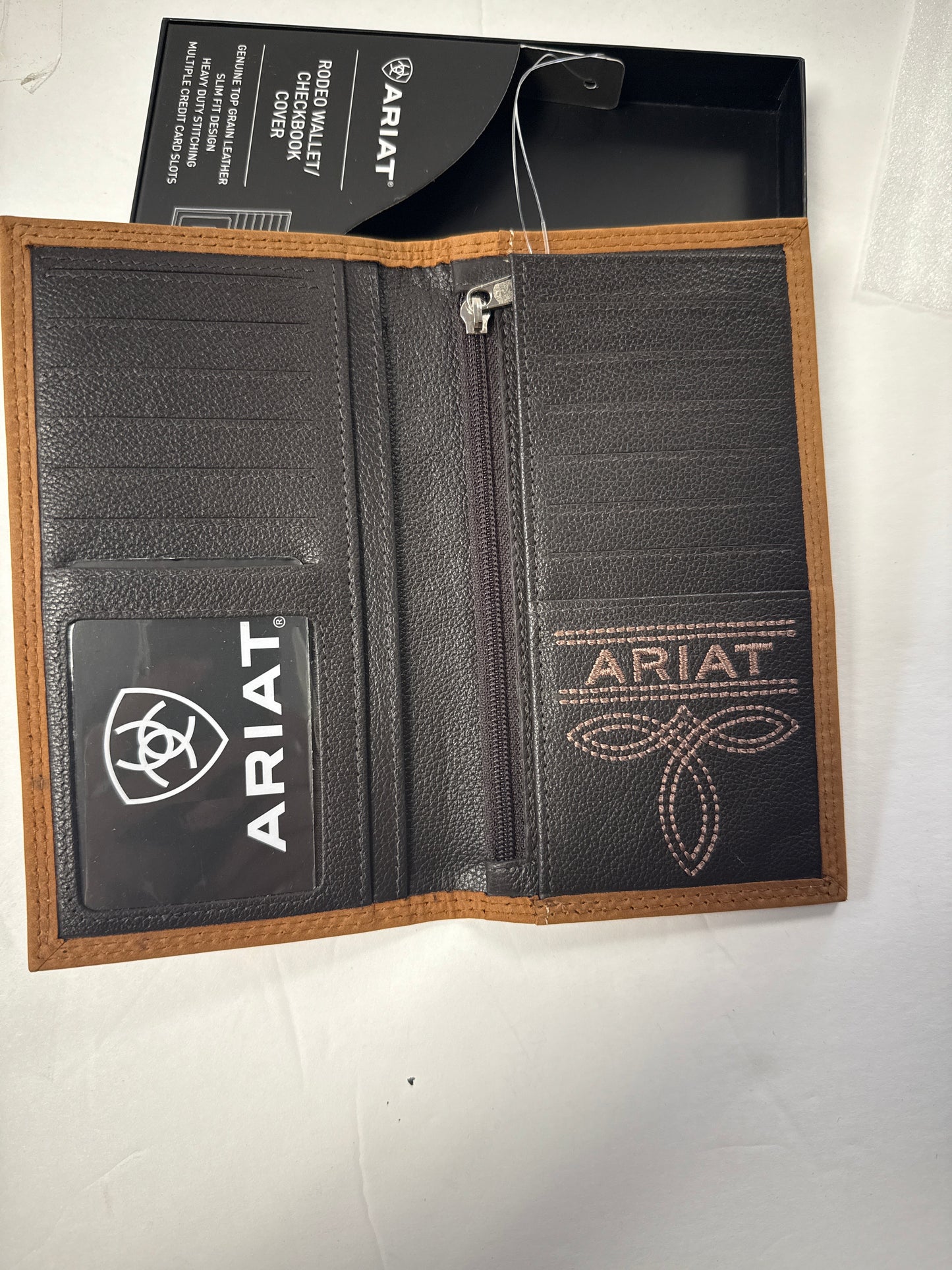 Ariat men Rodeo Wallet/Checkbook Cover ( cartera larga de hombre )