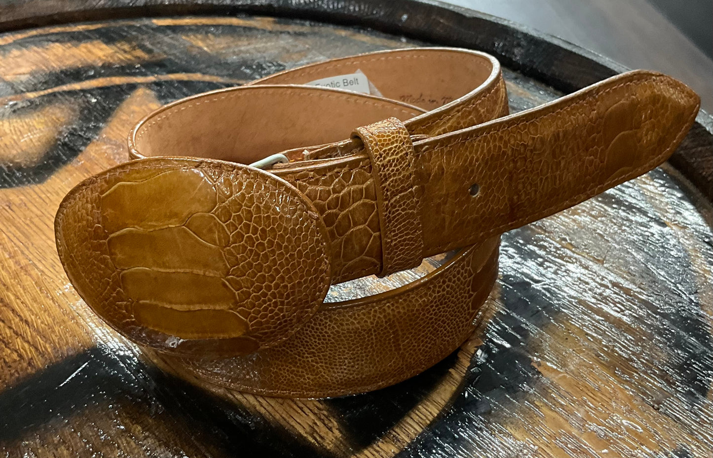 Ostrich Foot Exotic Belt