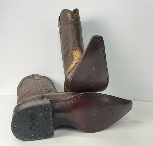 Ostrich stitching orix brown (avestruz costura orix tabaco)Arango Exotic Men Boot versache