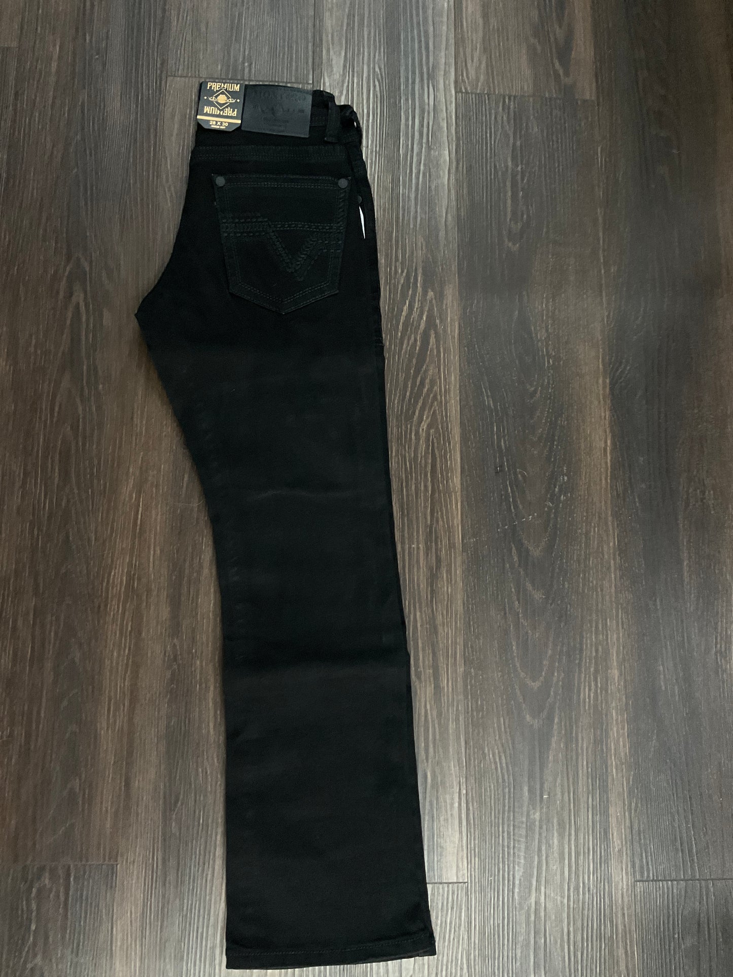 Montero Men’s Modern Boot Cut Stretch Jeans | Black | MT4647
