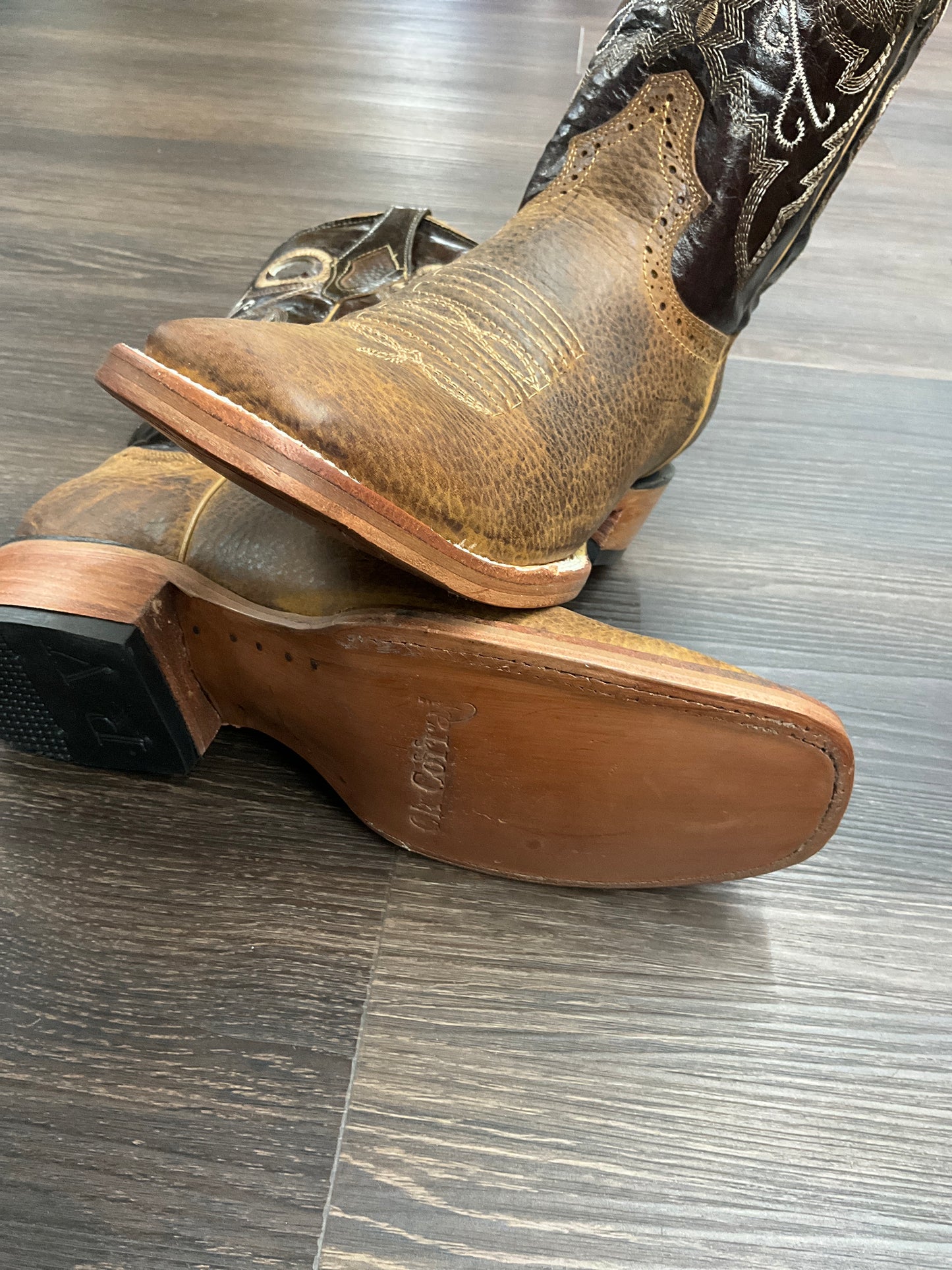 Ok corral men boots light brown rodeo