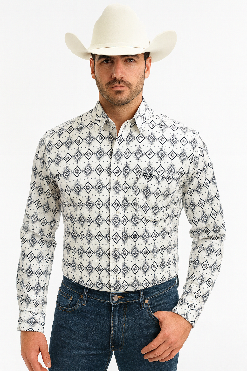Platini Mens Shirt Modern Fir White CWL11061