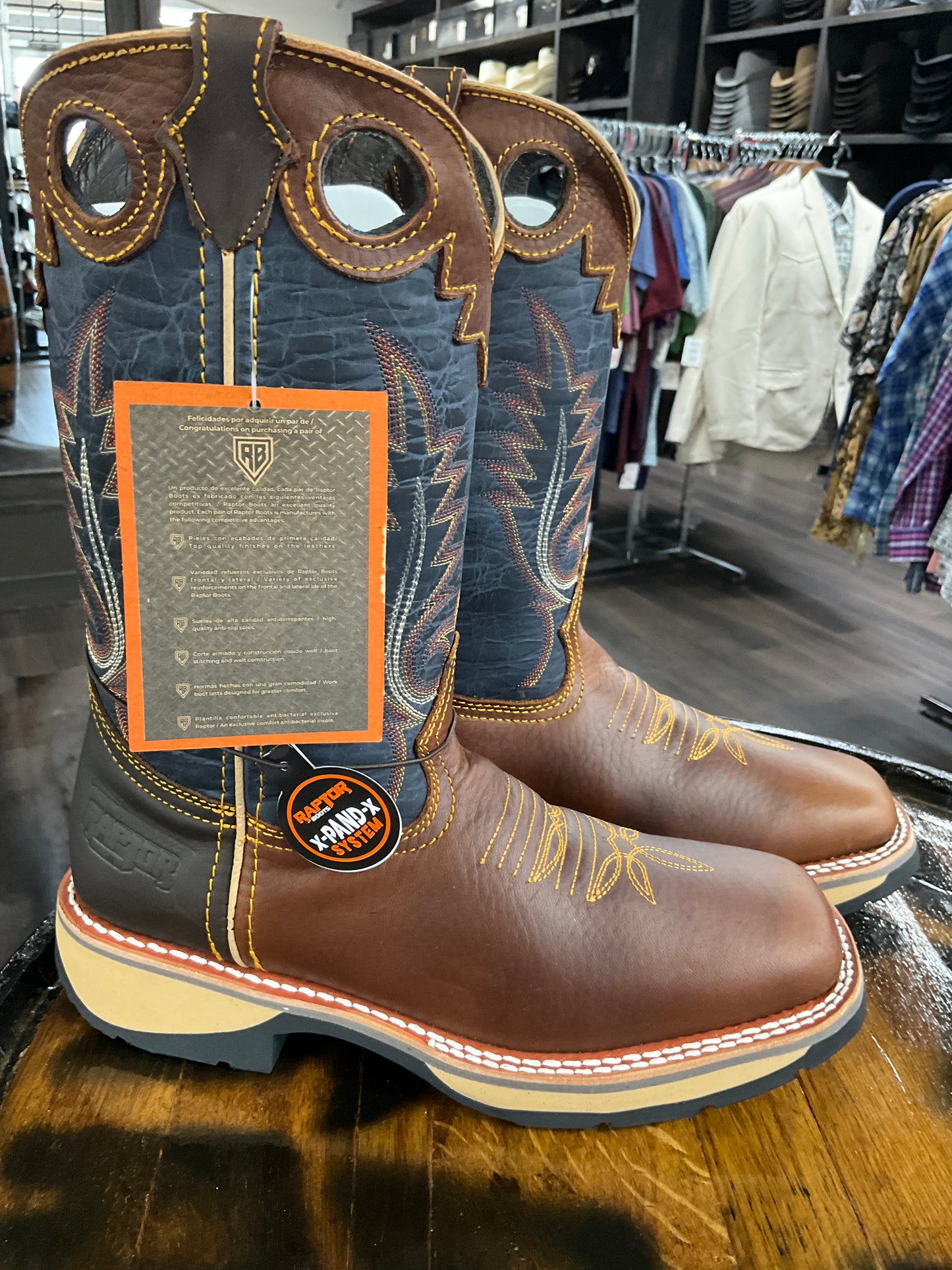 Bota Raptor floter miel TX blue , raptor negra No/casco Man