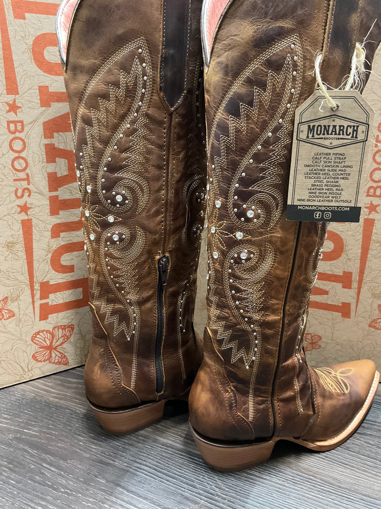 Monarca women boots tall Celestina Maya Miel