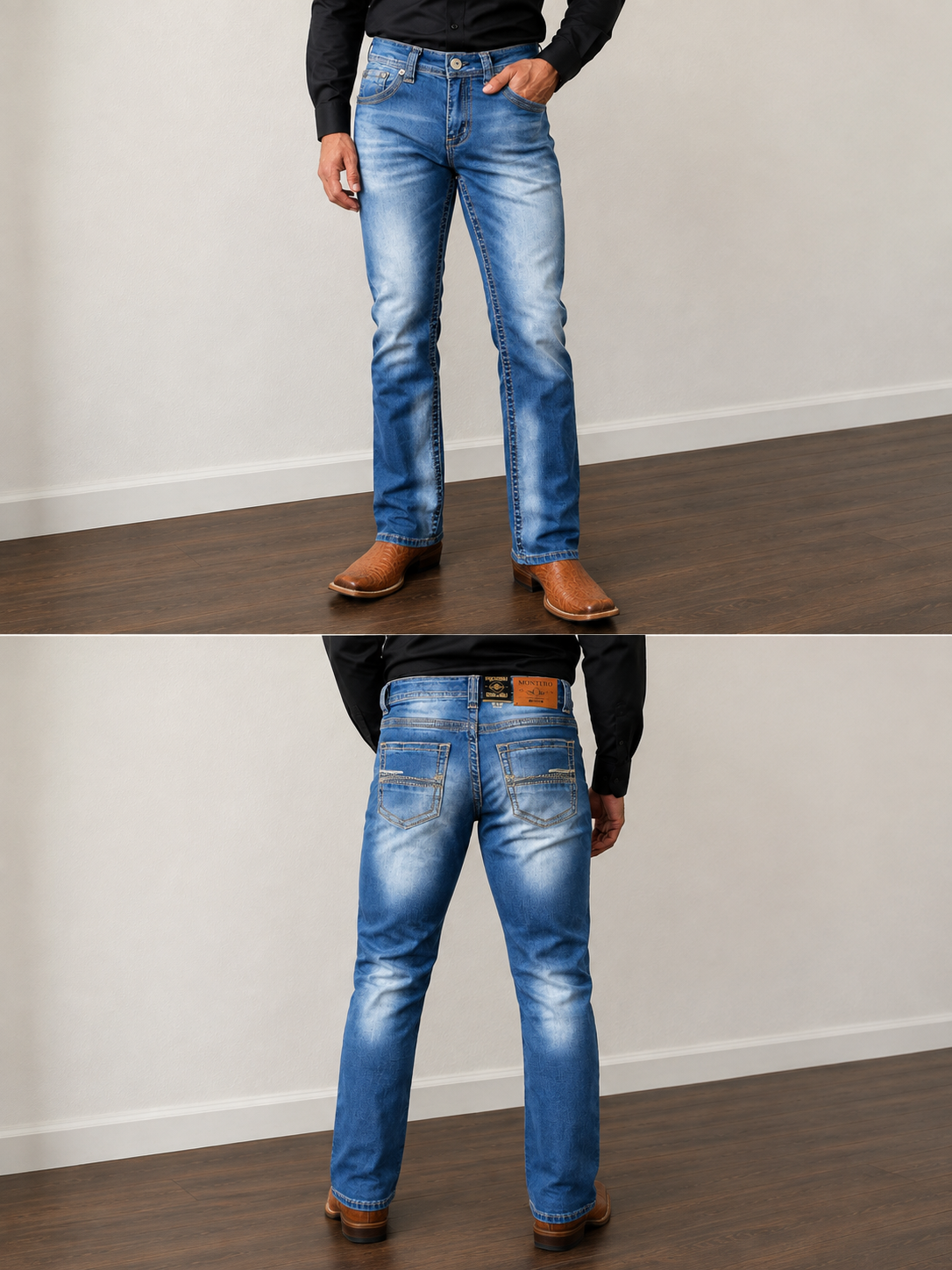Montero Men Jeans MT4670-LT Modern Boot