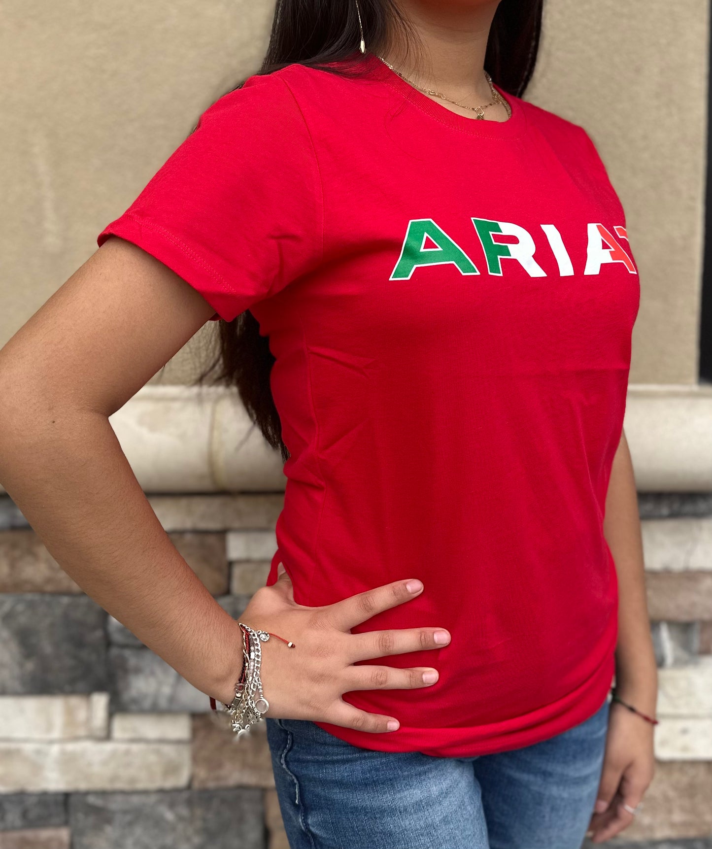 Ariat ladys Mexico SS T-shirt red