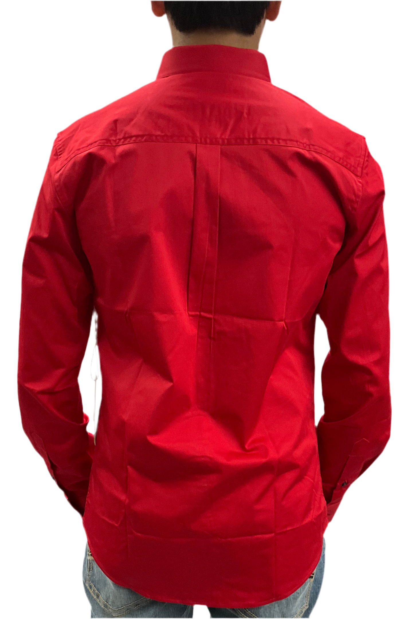 Platini Modern Fit Stretch Red Shirt