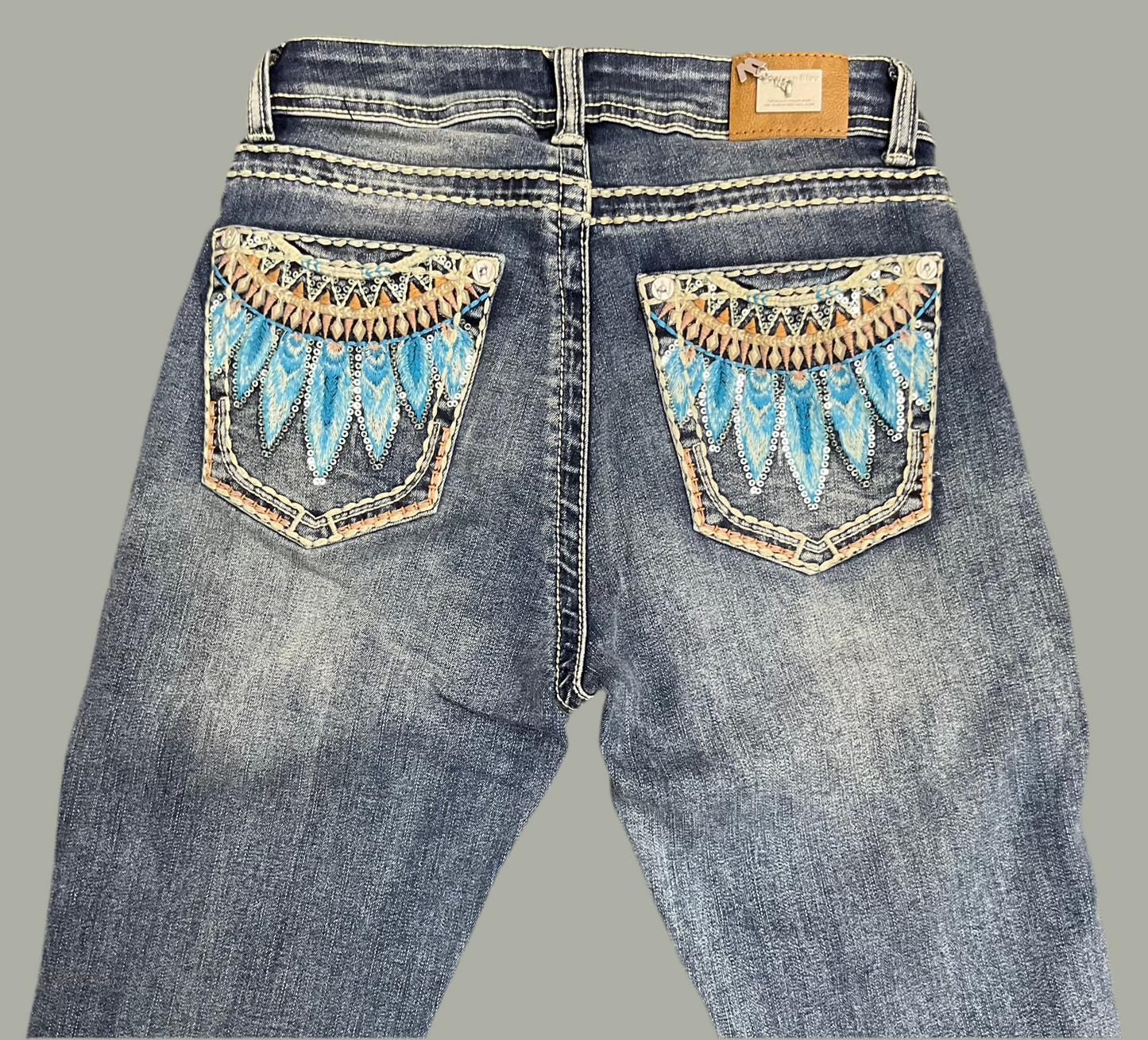 Woman/Mujer Western Blue Flare Jeans W093-PF30