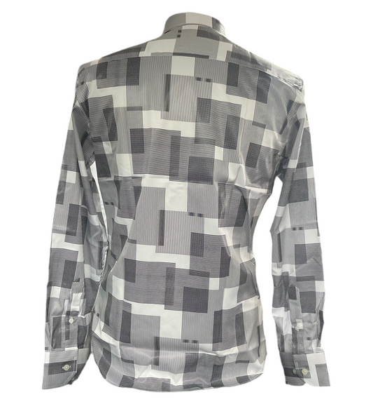 Montero men shirt style TM0821 white/black ( Camisa de hombre Montero Blanca/negro )