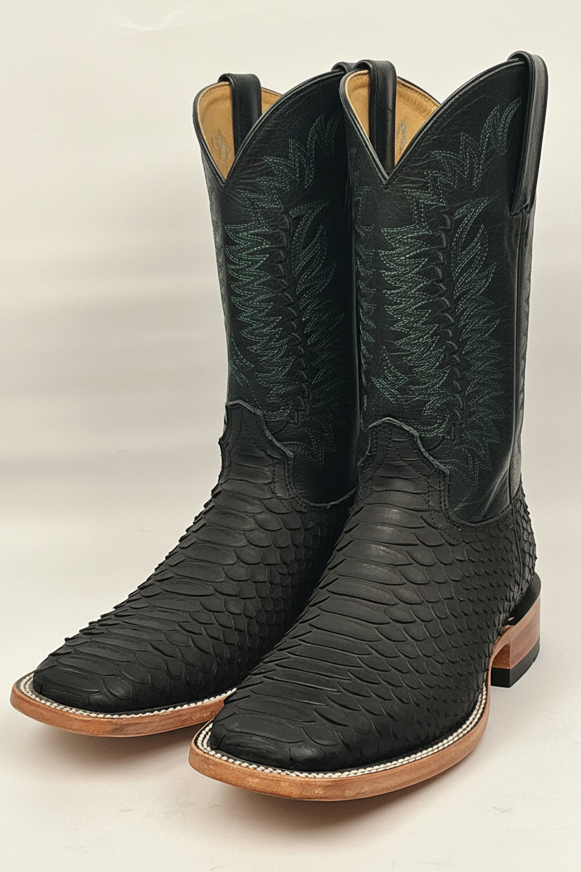 RDR Exotic Python Skin Black 070 Men’s Western Boots