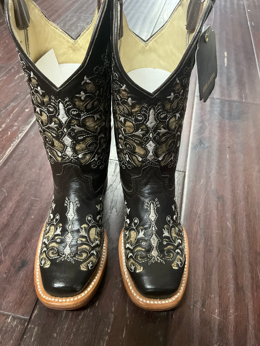 Nicasio girls boots Laser coquette brown / gold