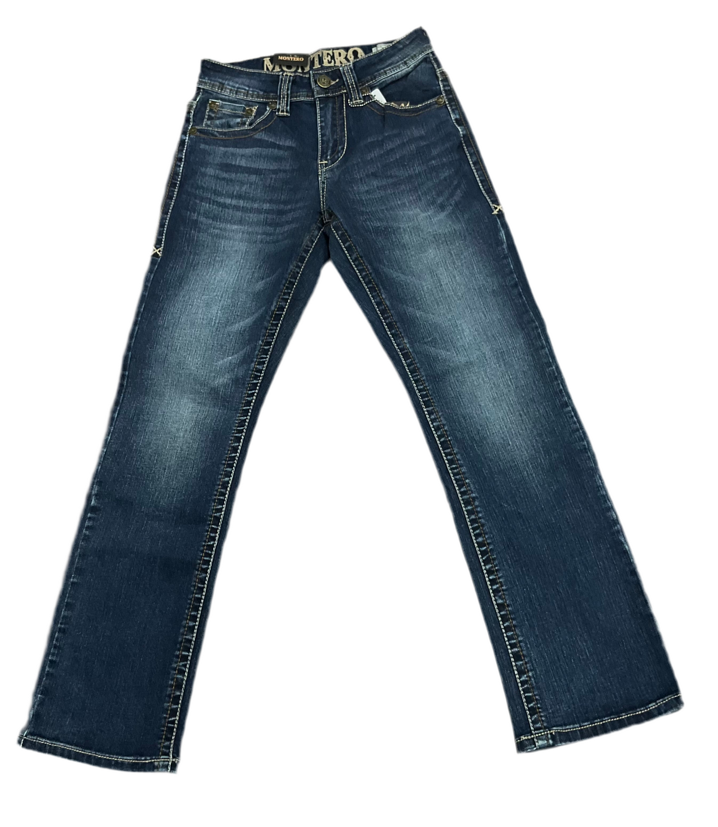 Montero Men’s Jeans Premium MT4664-DK modern Boot ( Dark Blue )