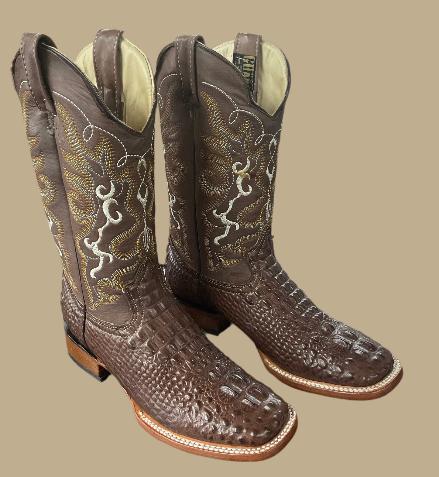 Guanajuato Brown Crocodile Print Clearance Boot