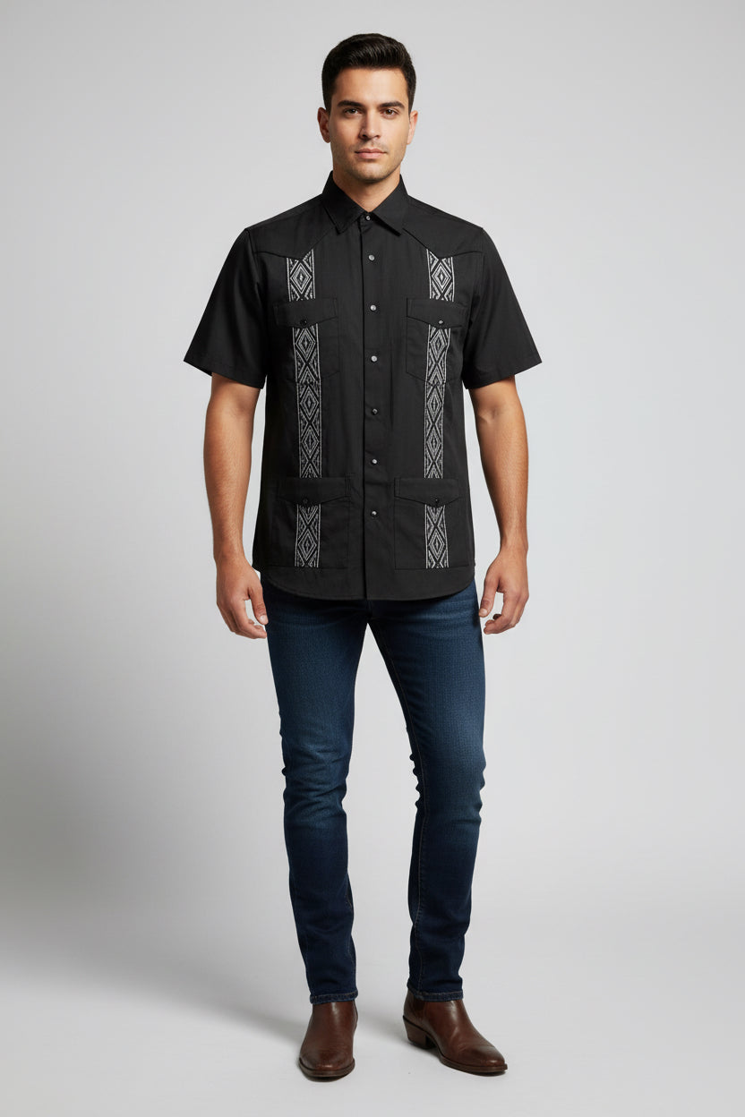 Platini Guayabera GUS9824 Charcoal