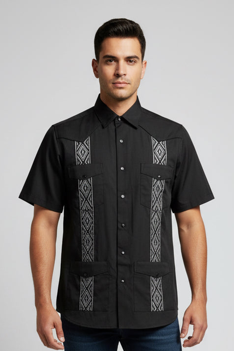Platini Guayabera GUS9824 Charcoal