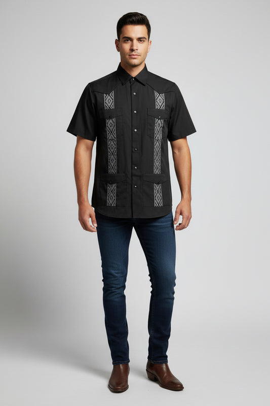 Platini Guayabera GUS9824 Charcoal
