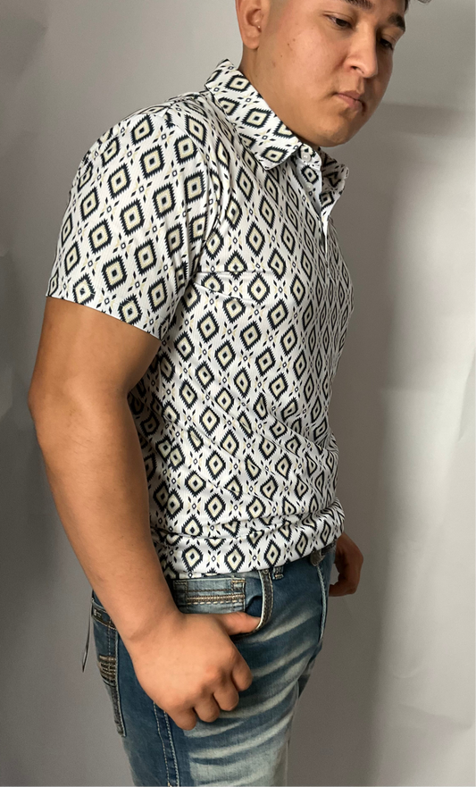 Montero MT36007 White/Blanca SS Mens Shirt (Camisa Caballero) Manga Corta