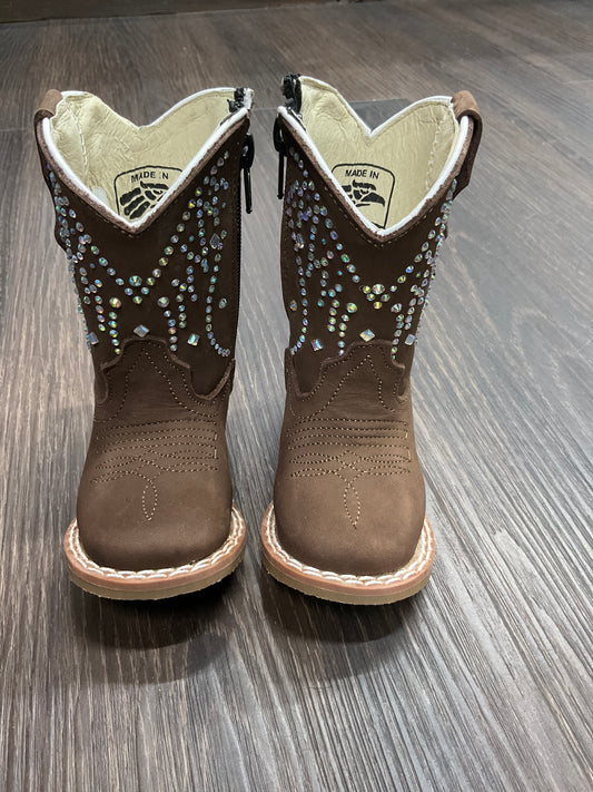 Jar boots girl boots brown Nobuck zipper ( botitas de Niña )