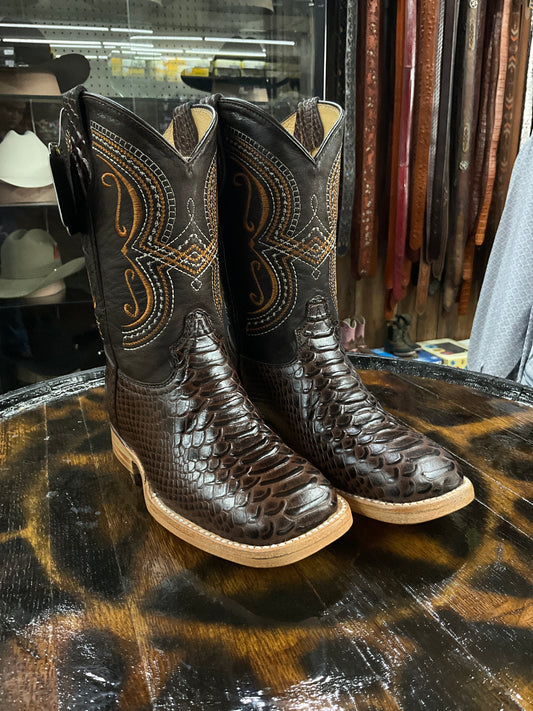 Nicasio kids boots Python imitation Brown