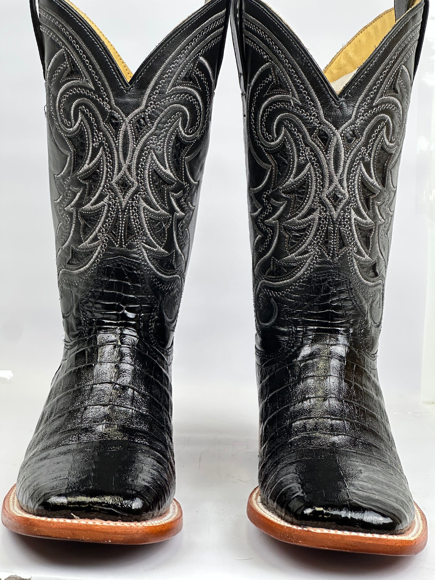 Arango Black Genuine Alligator Belly Exotic Men’s Boots