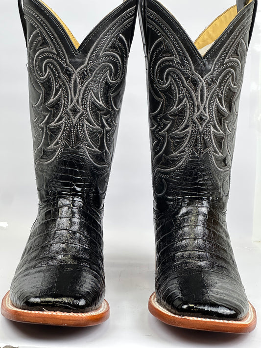 Arango Black Genuine Alligator Belly Exotic Men’s Boots